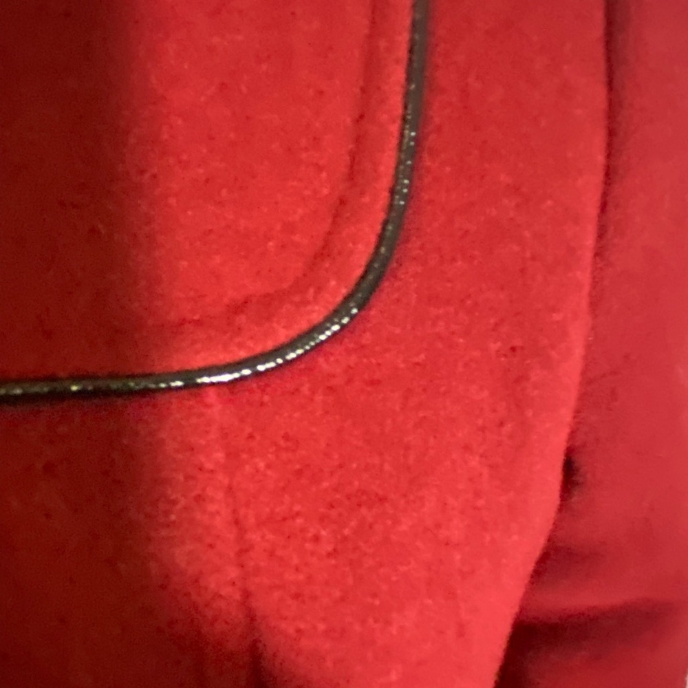 Gorgeous military style vibrant red longline peacoat xl - Picture 3 of 4